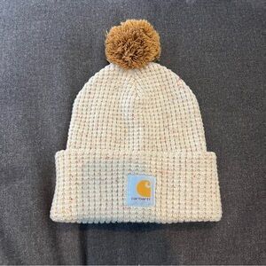Carhartt Pom-Pom Knit Beanie - Light Khaki Heather Neo